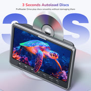 【AU Version】12" Car DVD Players with HDMI Input Headphone Mounting Bracket Dual Speaker, Car Headrest DVD Player Support Sync Screen, AV in & Out, Last Memory, Region Free