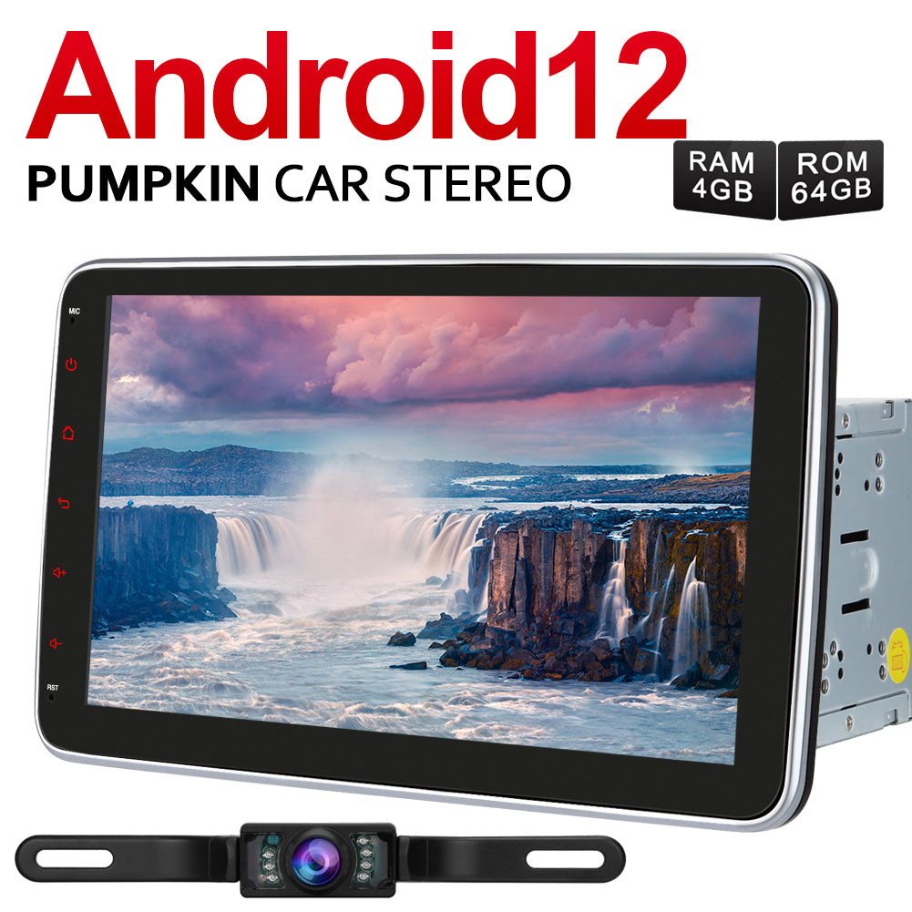Inch Car Stereo Universal Double Din with Rotating Screen GPS – Pumpkin