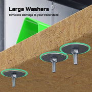 2”x 96” Car Tie Down Tire Straps with 16" Chain Anchors for Trailers, 3,333lbs Safe Working Load