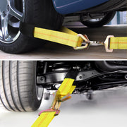 12x Axle Straps Car Hauler Trailer Auto Tie Down Ratchet Tire Tow Straps Kit