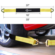 4 Axle Strap Car Wheel Ratchet Tie Down Straps Snap Hooks Heavy Duty for Trailer