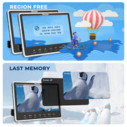 GOnavidio 12" Dual IPS Screen Car Headrest Monitor DVD Player with Headphones, Headrest TV for Car with Remote Control