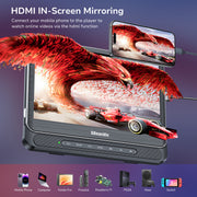 12" Full HD Screen Portable Car DVD Player Headrest Battery USB SD W/Headsets