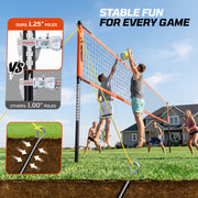 Outdoor Portable Volleyball Net Set System for Backyard