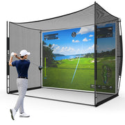 Haokelball 10x8×6FT Golf Practice Net for Backyard with Impact Screen & Carry Bag
