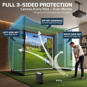 Haokelball 10x8×6FT Golf Practice Net for Backyard with Impact Screen & Carry Bag