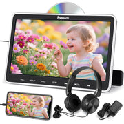 10.1 Inch Suction-Type Headrest DVD Player with Headphone and Wall Charger