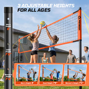 Outdoor Portable Volleyball Net Set System for Backyard