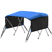 KAKIT Boat Bimini Top 3 Bow 4 Bow Canopy Boat Cover 6ft 8ft With Rear Poles