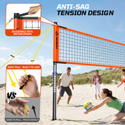 Outdoor Portable Volleyball Net Set System for Backyard