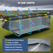 40'1"-43' Heavy Duty 7 Layers 5th Wheel RV Cover with 4 Tire Covers