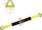Trekassy 36"x 2" Axle Tie Down Straps with D-Ring and Protective Sleeve 10,000 Pound Capacity - 4 Pack