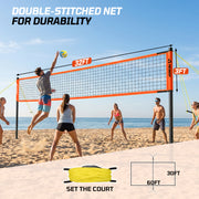 Outdoor Portable Volleyball Net Set System for Backyard