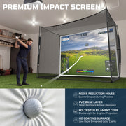 Haokelball 10x8×6FT Golf Practice Net for Backyard with Impact Screen & Carry Bag