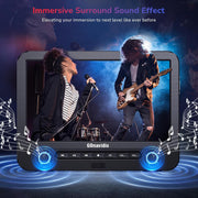 10.1'' Portable Blu Ray Players for Car with Rechargeable Battery, Dual Screen Blu Ray DVD Players Support 1080P Video, Dolby Audio, HDMI Out, Sync Screen, Last Memory, USB/SD, Play A Same Movie