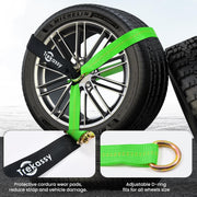 8 Pack Axle Straps Car Trailer Cargo Hauler Ratchet Tie Down Straps Snap Hooks