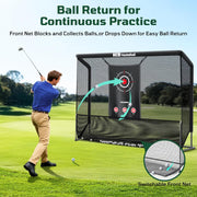 Haokelball 10x7.5ft Heavy Duty Golf Netting Net with Carry Bag for Backyard Outdoor Use