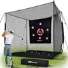 Haokelball Heavy-Duty Golf Hitting Cage 10x8x6ft Large Golf Practice Net w/Target Cloth Bag