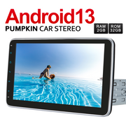 Pumpkin 10.1 Inch Adjustable IPS Touch Screen Android 13 Single Din Car Audio/Stereo (2GB+32GB)