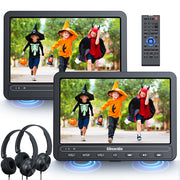 【Pre-Sale】10.5" Dual Screen Portable DVD Player for Car with Built-in Rechargeable Battery, Support USB/SD Card, Last Memory