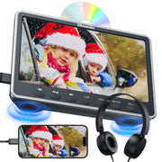 12" Car DVD Players with HDMI Input Headphone Mounting Bracket Dual Speaker, Car Headrest DVD Player Support Sync Screen, AV in & Out, Last Memory, Region Free
