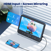 10.1 Inch Clamshell Design Dual Headrest DVD Player with HDMI IN and HDMI Out