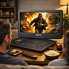 17.9" Portable DVD Player with 15.6" Swivel Screen with 5000 mAh Battery and HDMI Input