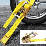 4 Pack Car Trailer Hauler Ratchet Straps Tie Down Wheel Tie Down Strap Kit