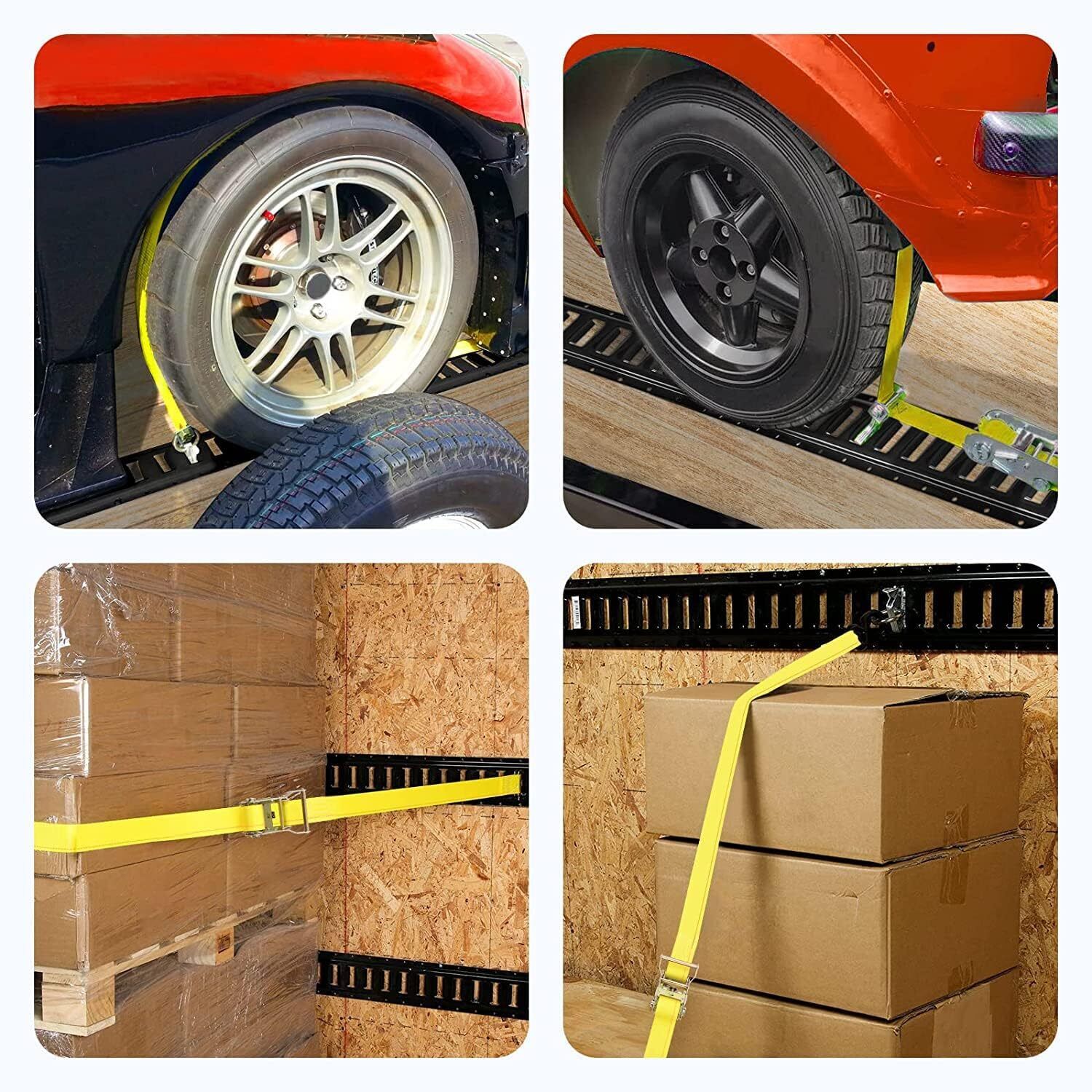 4 Pack 5ft Horizontal E-Track Rails for Enclosed Trailers, Trailer Bed ...