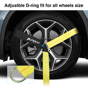 【Extra 10% OFF】4x Sets Axle Straps Car Hauler Trailer Auto Tie Down Ratchet Tire Tow Straps Kit