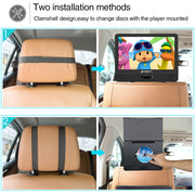 Pumpkin 12 Inch Dual Screen Portable DVD Player for Car, Headrest DVD Player with Rechargeable Battery and HDMI Input