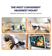 PUMPKIN Car Headrest 10.1" Dual Screen DVD Player with Upgraded Mount Bracket Support HDMI USB SD MP3 Region Free Last Memory