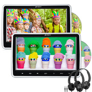 PUMPKIN Car Headrest 10.1" Dual Screen DVD Player with Upgraded Mount Bracket Support HDMI USB SD MP3 Region Free Last Memory
