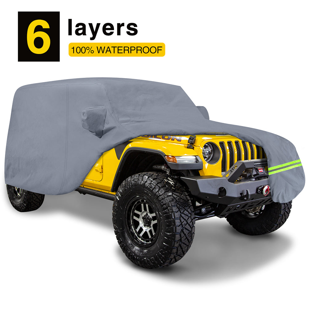 Outdoor Car Covers Oxford Cloth Full for 2004-2019 Jeep Wrangler – Pumpkin