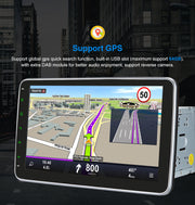 Pumpkin 10.1" Android 13 Head Unit Double Din 1280*720 IPS Touch Screen Car Stereo with Bluetooth Sat Nav (2GB+32GB)